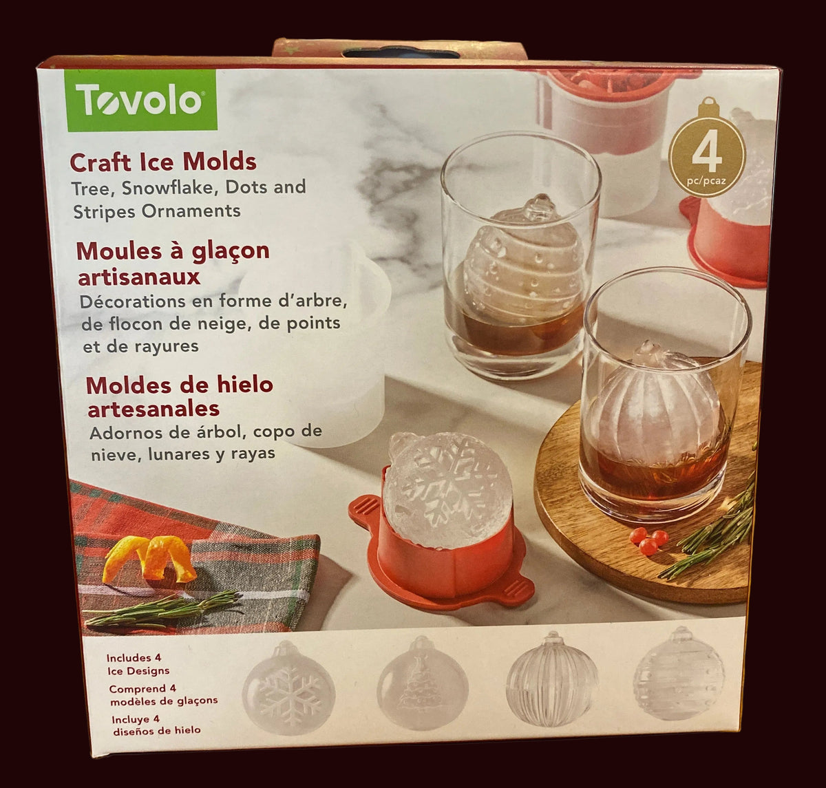 Tovolo Ornament Ice Molds Set of 4