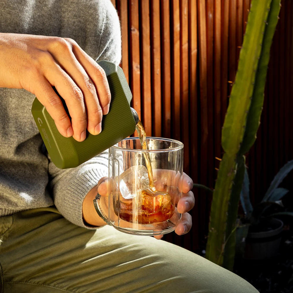 9 oz Corkcicle Flask Olive