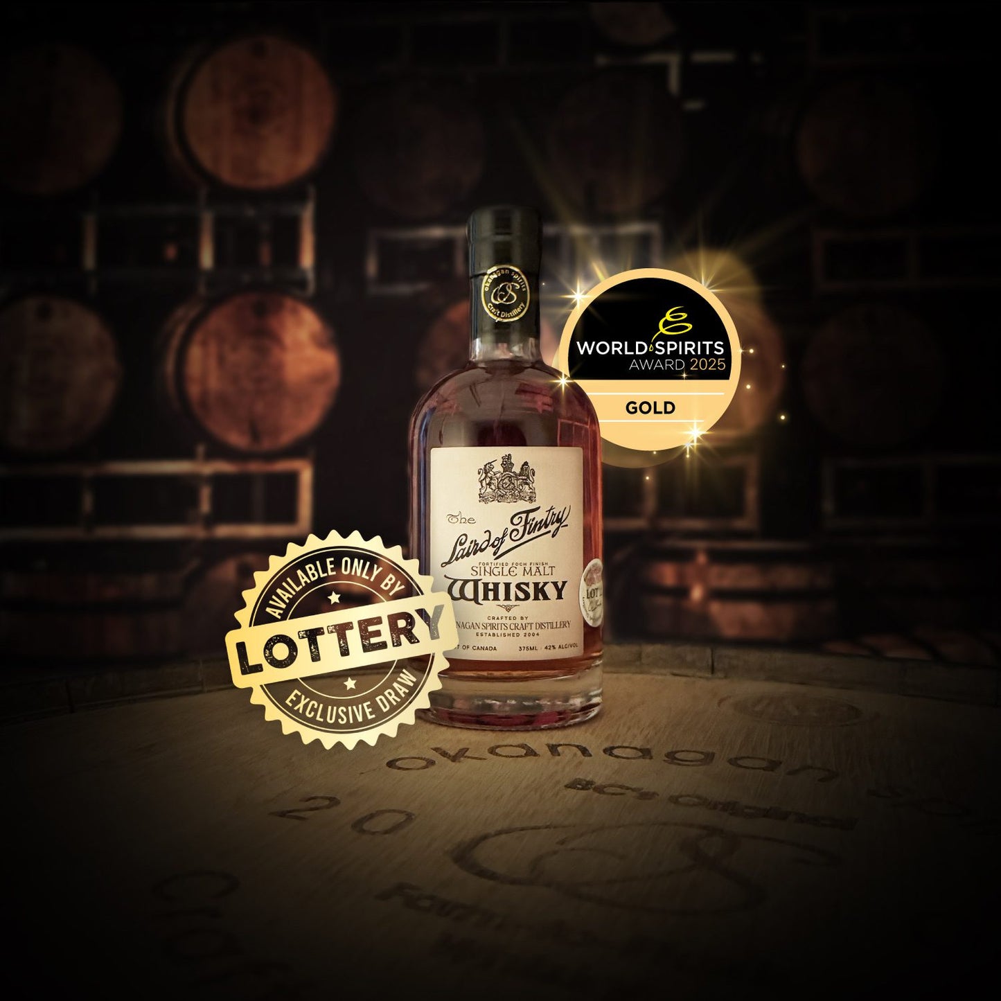 Mickey Size (small bottle) 375ml Lottery 2025 Laird of Fintry