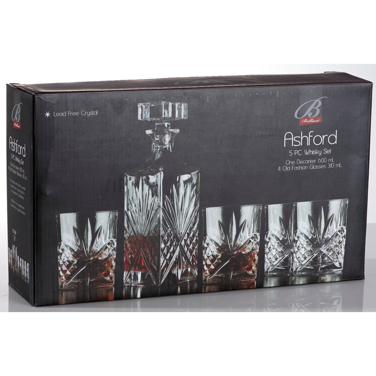 Brilliant Ashford 5 Piece Whisky Set