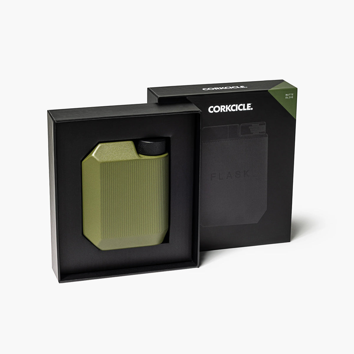 9 oz Corkcicle Flask Olive