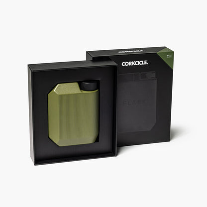 9 oz Corkcicle Flask Olive