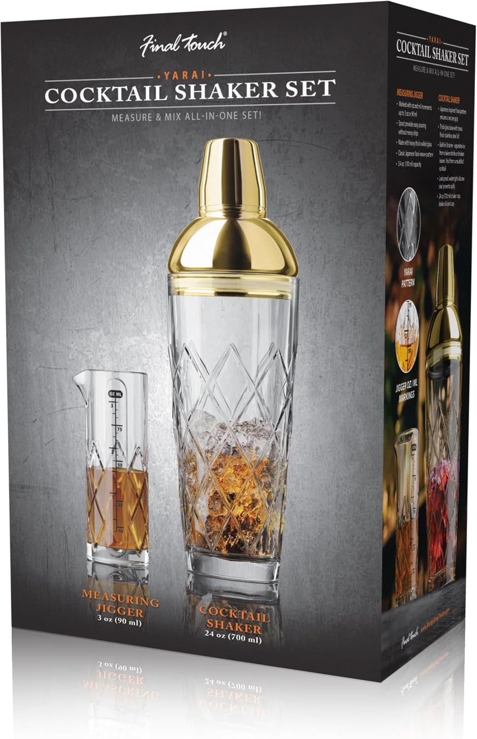 Final Touch Yarai S/S Cocktail Shaker Set