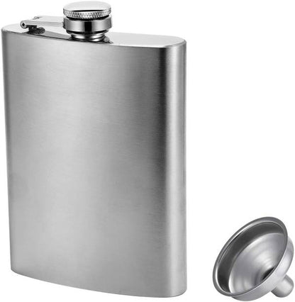 6 oz Stainless Steel Flask Gift Set