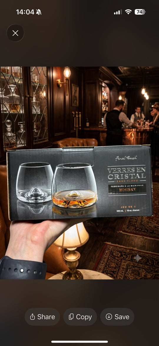 FT 2 Crystal Whiskey Glasses