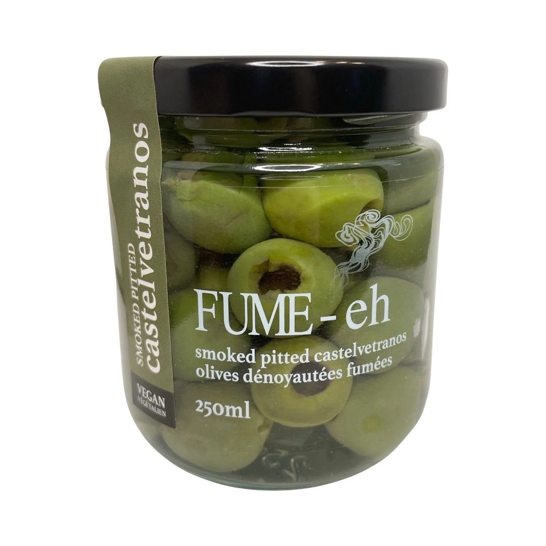 FUME-eh Smoked Pitted Castelvetranos Olives