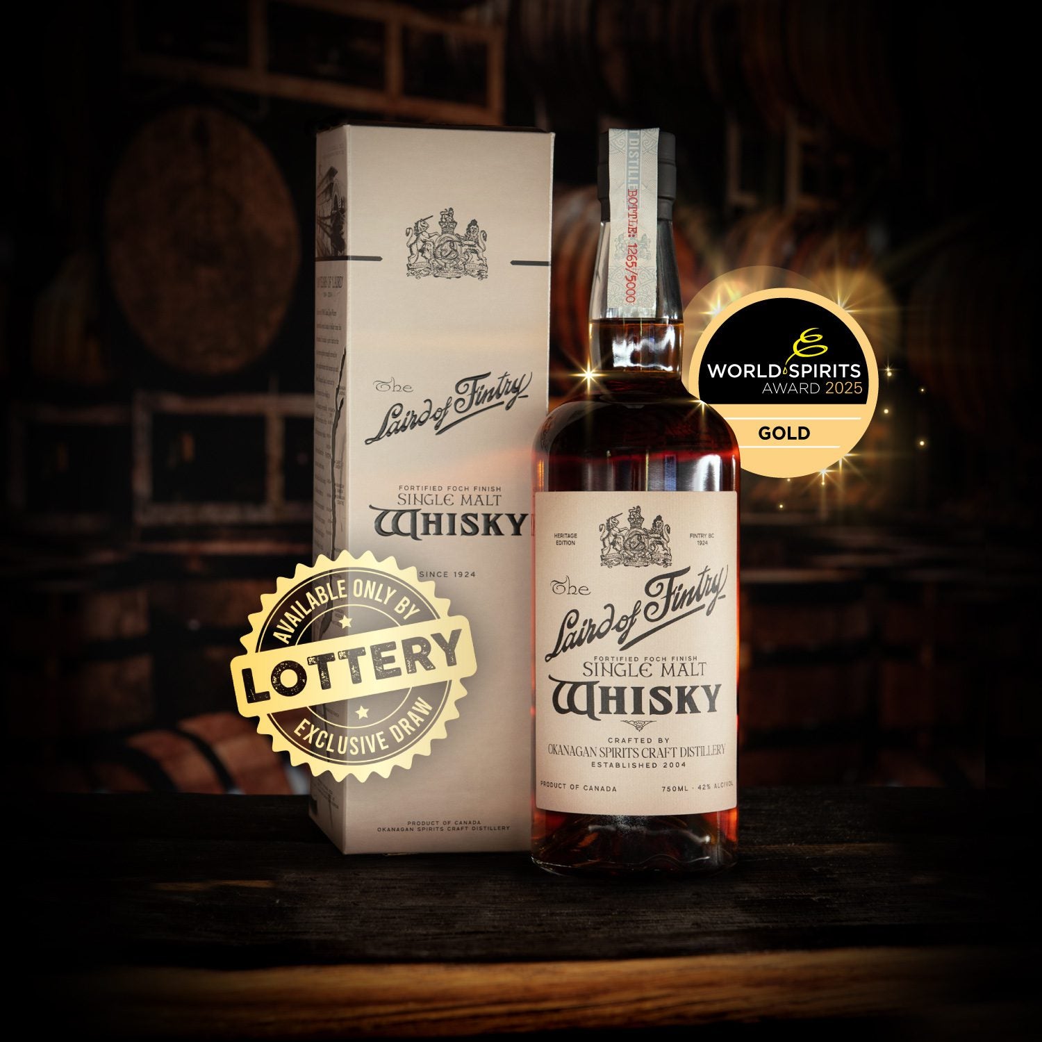 Lottery 2025 Laird of Fintry Single Malt Whisky – Okanagan Spirits